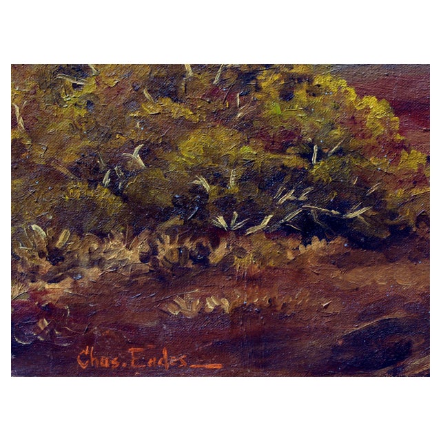 Mid Century Bay Area Mountains Autumnal Landscape Oil Painting by Charles Eades For Sale - Image 4 of 7