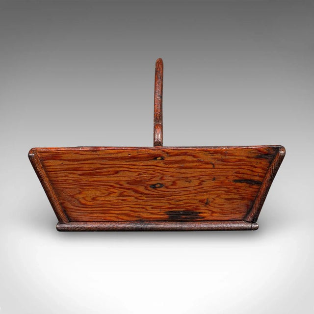 Late 19th Century Antique Country Ladies Garden Trug, English, Outdoor Tool Carry, Victorian, 1870 For Sale - Image 5 of 10