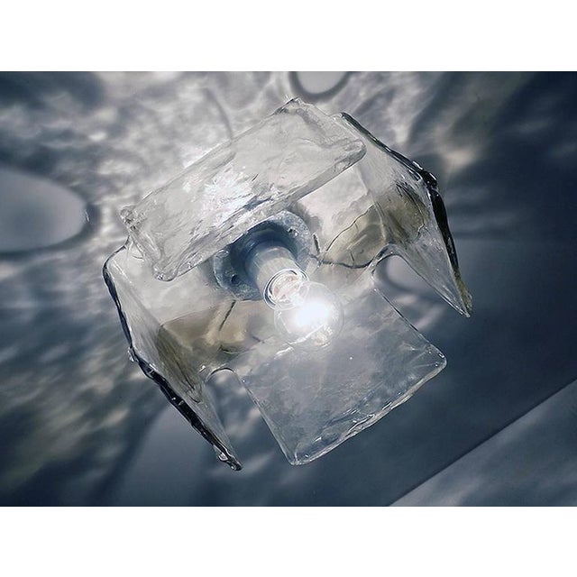 Mid-Century Modern Wall Sconce in Amber Murano Glass & Chrome, 1960s, Austria For Sale - Image 3 of 6