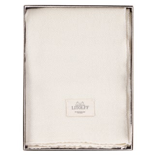 Handwoven Blanket in Off White by Litolff, Germany For Sale