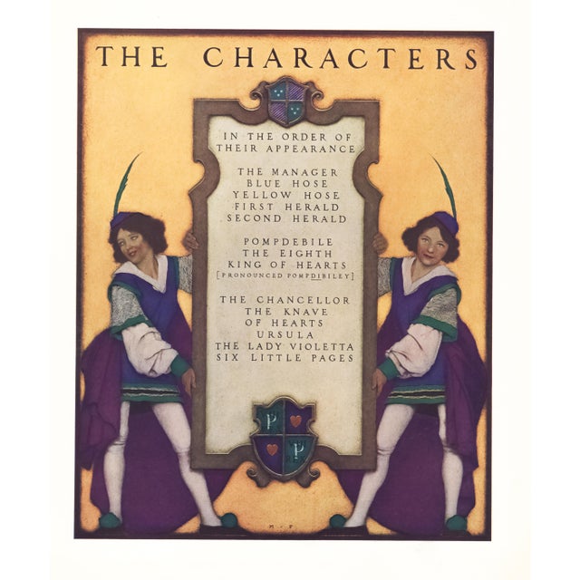 Original lithograph (offset) by Maxfield Parrish from "Knave of Hearts" published in 1925 by Charles Scribner's Sons. This...