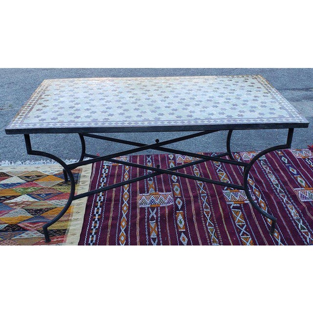 Moroccan Rectangular Mosaic Dining Table | Chairish