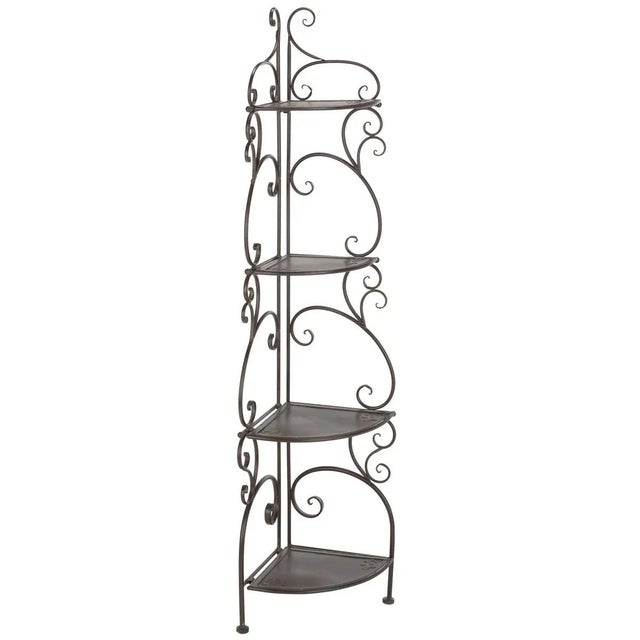 Turuca 4 Tier Corner Shelf - Rustic Brown For Sale - Image 11 of 11