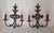 Vintage Rustic Wall Lamps with Wrought Iron Frame, 1970s, Set of 2, in Very Good conditions. Designed 1970 to 1979...