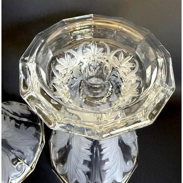 Pair of Reversible Glass Vases & Taper/Pillar Candleholders For Sale - Image 11 of 12