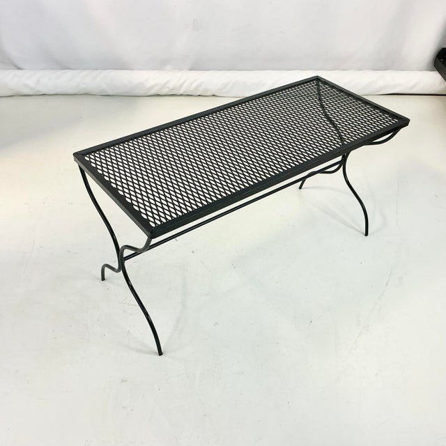 Black Mid-Century Atomic Mesh Salterini Style Boho Chic Outdoor Coffee Table, Newly Painted. For Sale - Image 8 of 14