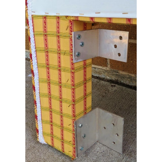 Vintage Full Size Canary Yellow Headboard For Sale - Image 11 of 12