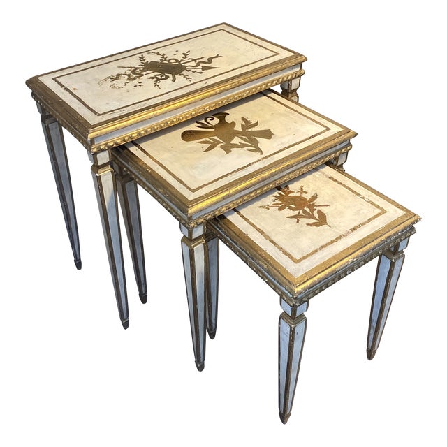 Vintage Italian Florentine Nesting Tables - Set of Three | Chairish