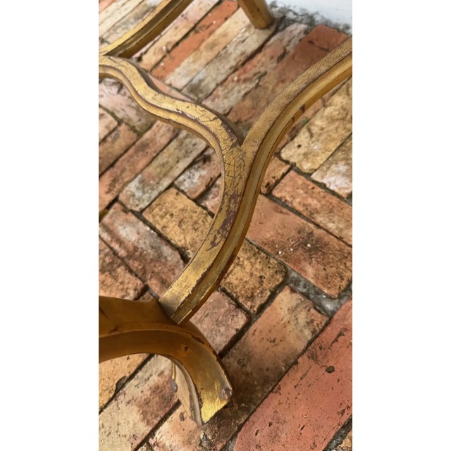Late 20th Century Pair of Gilded Hollywood Regency Side Chairs in the Style of Rose Tarlow For Sale - Image 15 of 18