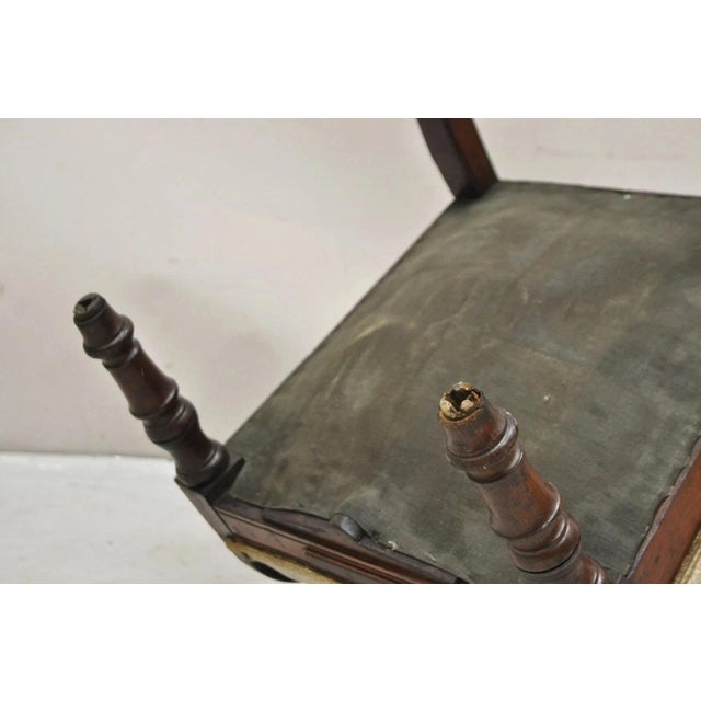 Brown Antique Small Child's Eastlake Victorian Carved Walnut Distress Parlor Arm Chair For Sale - Image 8 of 12