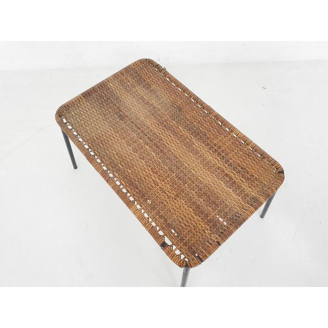 Rattan Coffee Table attributed to Carl Aubock, Austria, 1960s For Sale - Image 6 of 7