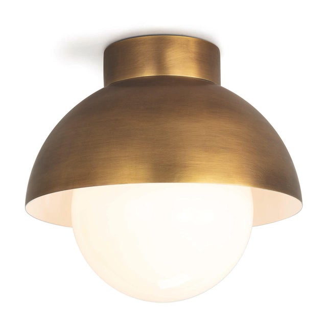 Not Yet Made - Made To Order Regina Andrew Montreux Steel Flush Mount, Natural Brass For Sale - Image 5 of 7
