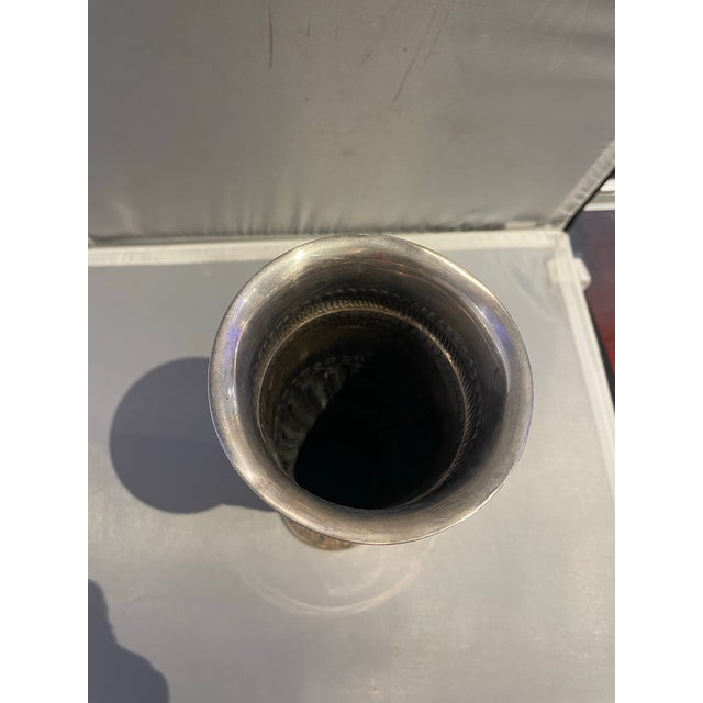 Late 19th Century Late 19th Century Victorian Sterling Silver Vase by e.c. Co. England For Sale - Image 5 of 8