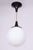 Mid-Century Chandelier in Chromed Steel and Opaline Glass, Czech, 1950s For Sale - Image 4 of 8