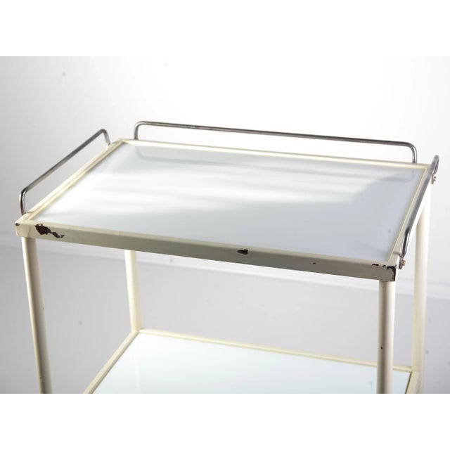 Mid-Century Opaxit Glass Medical Trolley Set of 2, 1960s For Sale - Image 9 of 16