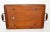Rectangle Huge American Footed Oak Serving Tray Mid-Century Modern Round Handles For Sale - Image 10 of 13