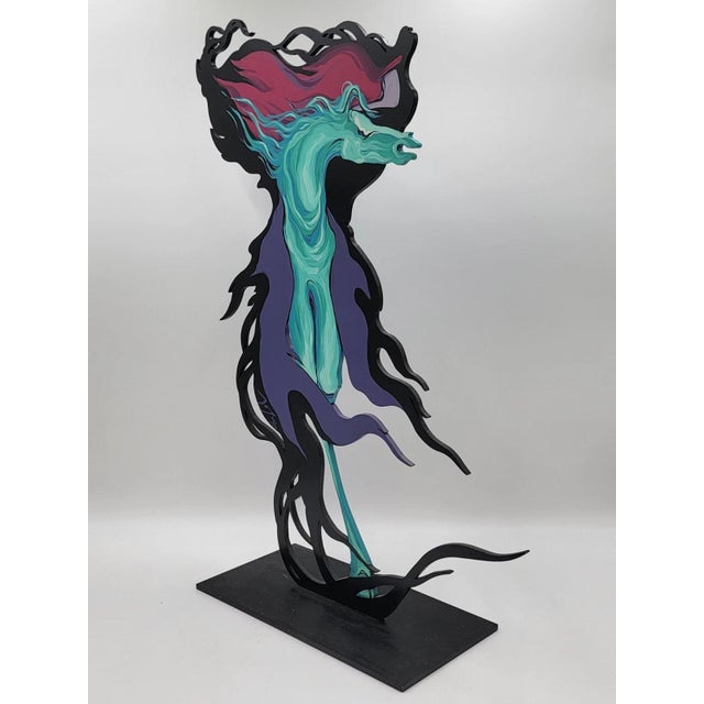 Plastic Rare Ltd Edition Bonnie Leibowitz Hand Painted Acrylic on Cast Iron 26/50. 24 In For Sale - Image 7 of 12