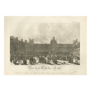 Louis-Pierre Baltard, Louvre Cour Carrée Exhibition, 1803, Paper For Sale