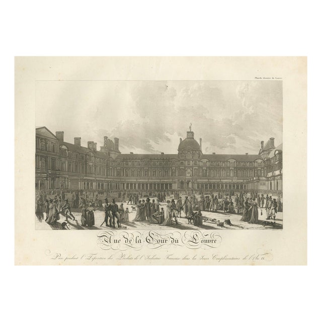 Louis-Pierre Baltard, Louvre Cour Carrée Exhibition, 1803, Paper For Sale