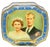 Lovely pair of souvenir pieces celebrating the coronation of Queen Elizabeth II in 1953. The plate features a center...
