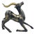 Large Bronze Gazelle Sculpture by Loet Vanderveen, 1970s For Sale