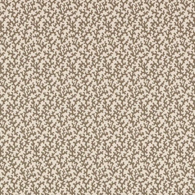 Sample - Schumacher Folly Wallpaper in Berber Brown For Sale