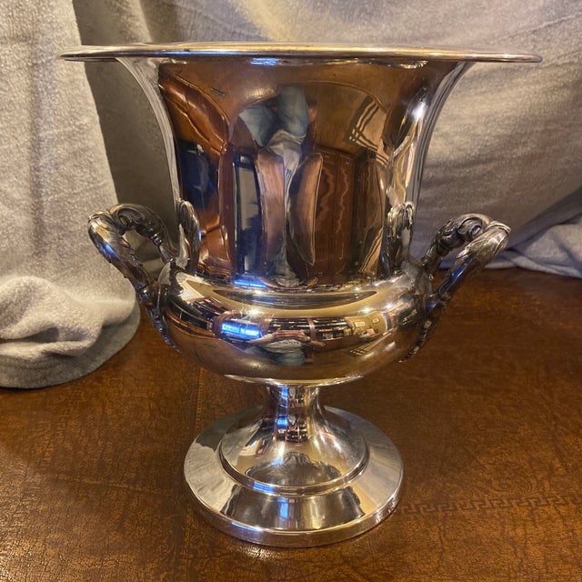 Mid-Century Modern Vintage Poole Silver Co. "Bristol" Trophy Champagne Bucket For Sale - Image 3 of 9