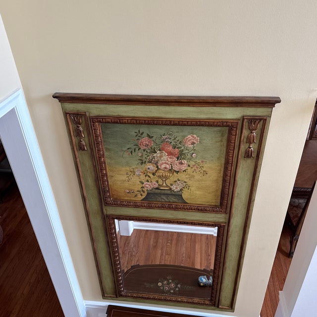 Trumeau Mirror Entry Way Mirror Hand painted Beautiful detail