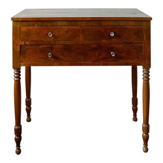 Antique Early 1800s Neoclassical American Mahogany Petite Server For Sale