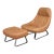 1970s Percival Lafer Leather and Chrome Earth Lounge Chair and Ottoman For Sale