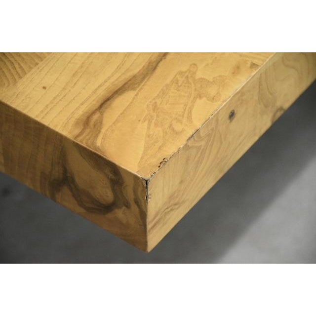 Milo Baughman for Thayer Coggin 1960s Milo Baughman for Thayer Coggin Burl and Chrome Coffee Table For Sale - Image 4 of 9