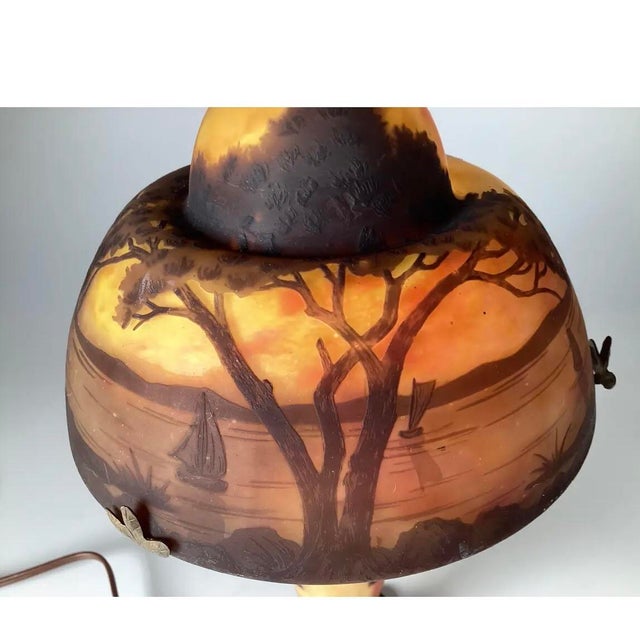 Antique 19th Century French Daum Nancy Table Lamp For Sale - Image 11 of 12