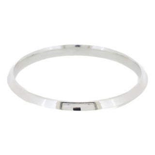 Hans Hansen Danish Modern Sterling Silver Beveled Bangle Bracelet For Sale