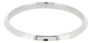 Hans Hansen Danish Modern Sterling Silver Beveled Bangle Bracelet