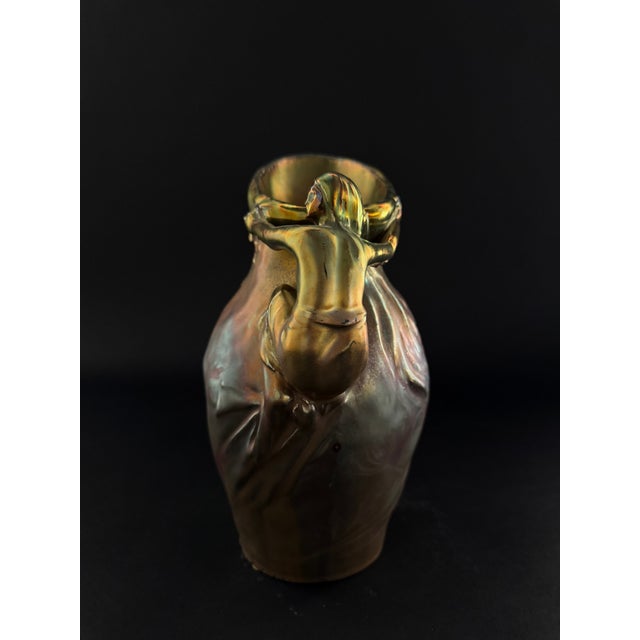 Late 19th Century Ceramic Jug with Metallic Luster Glaze from Delphin Massier For Sale - Image 3 of 13