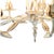 Italian Tole 6-Arm Palm Leaf Chandelier in Painted White Metal, C. 1970s For Sale - Image 9 of 16