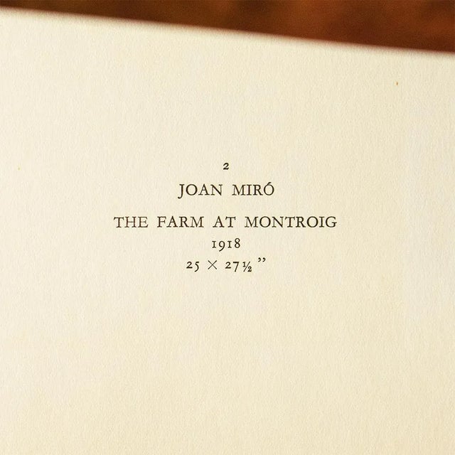 1940s 1940s After Joan Miró, "The Farm" First Edition Period Swiss Offset Lithograph For Sale - Image 5 of 8