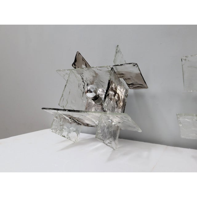 Murano Glass Sconces from Mazzega, 1960s, Set of 2 For Sale - Image 14 of 16