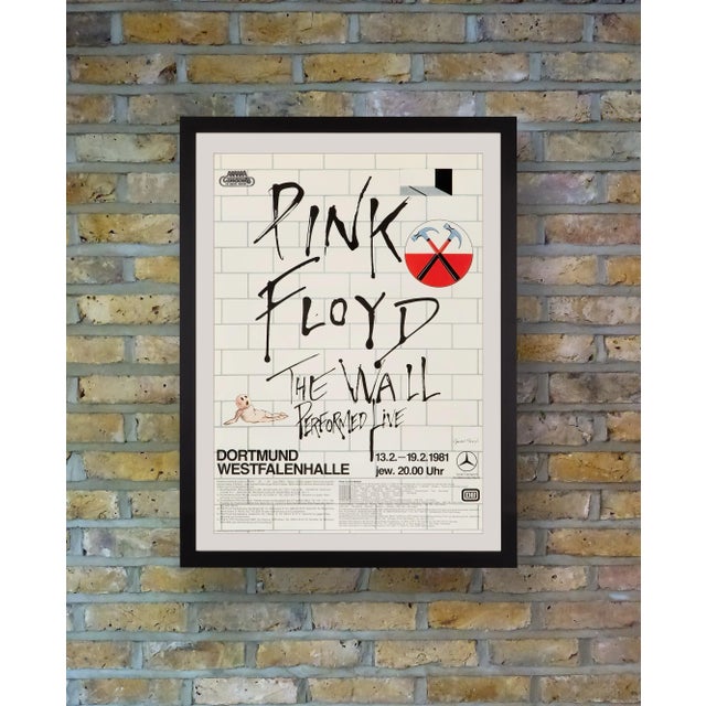 A tour poster for a series of performances of the wall by pink floyd at the westfalenhalle, dortmund, germany, from...