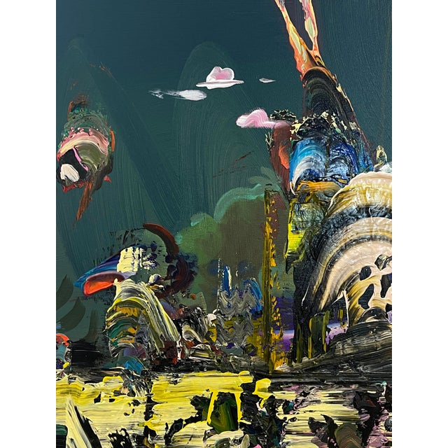 Franciszek Ledochowski, Osiris Above the Angel Gabriel, Acrylic on Canvas, 2021 For Sale - Image 4 of 7