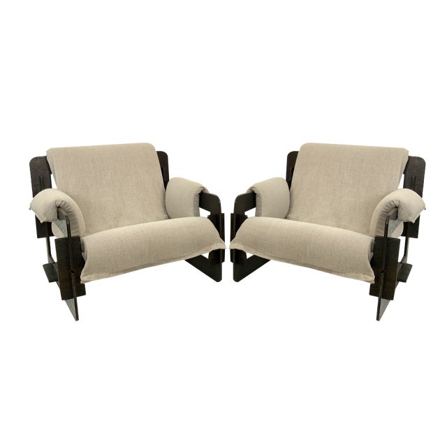 Set of Finnish Safari Armchairs by Arne Jacobsen for Asko, 1960 For Sale