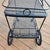 Metal Late 20th Century Outdoor Patio Table Wrought Iron Rolling Bar Cart For Sale - Image 7 of 12
