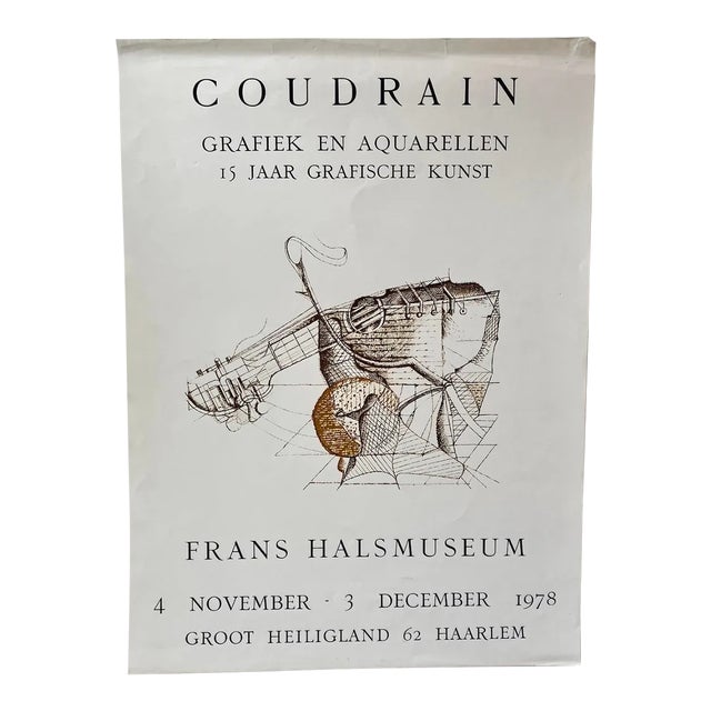 Brigitte Coudrain Exhibition Poster Haarlem, Netherlands C.1978 For Sale