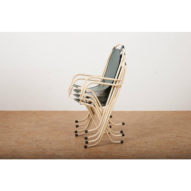 Chairs in Tubular Steel and Cream-Colored Lacquered by Harry Sebel, 1947, Set of 4 For Sale - Image 13 of 15