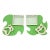 Vintage Mid Century Modern Green Theater Mask Shadowbox Wall Pocket Shelf - Pair For Sale