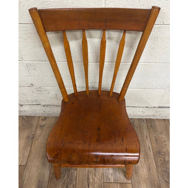 Antique Primitive 19th Century Handmade Farmhouse Chair For Sale - Image 4 of 9