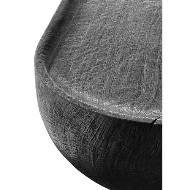 Not Yet Made - Made To Order Hand-Crafted Suar Wood Table Burnt Finish, Modern Organic For Sale - Image 5 of 9