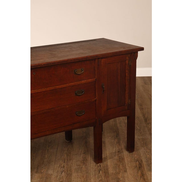 Limbert Antique Mission Style Oak Sideboard For Sale - Image 9 of 18