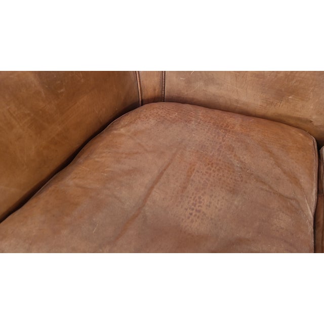 Early 20th Century Vintage Leather Sofa For Sale In Seattle - Image 6 of 6