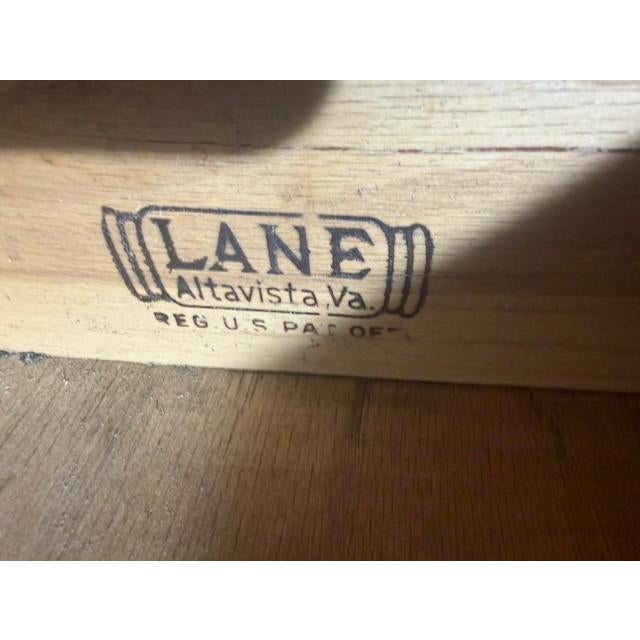 1960s Refinished Lane “Perception” Mid-Century Modern Coffee Table With Woven Drawer For Sale - Image 12 of 12